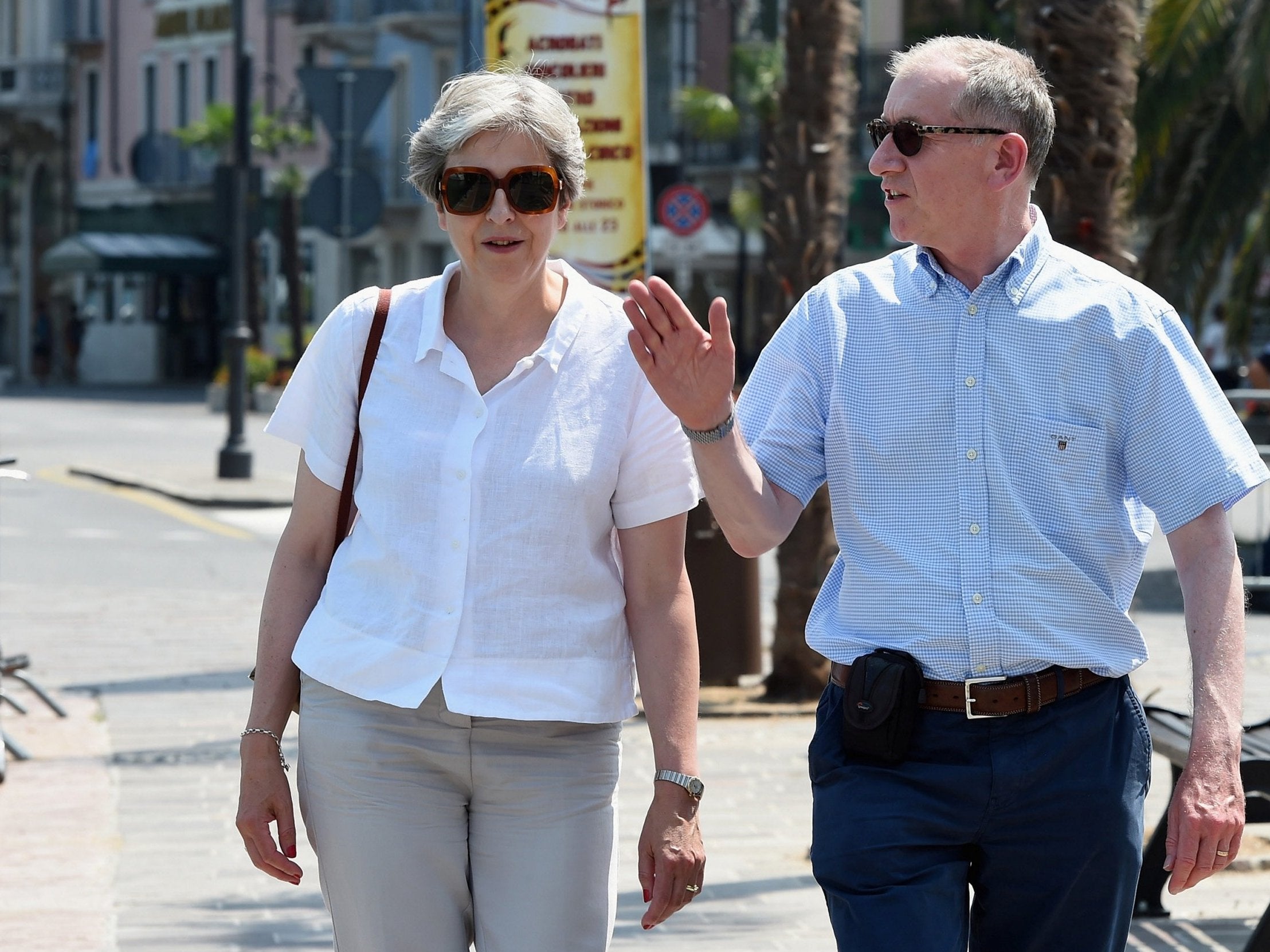Theresa May is currently on holiday in Italy