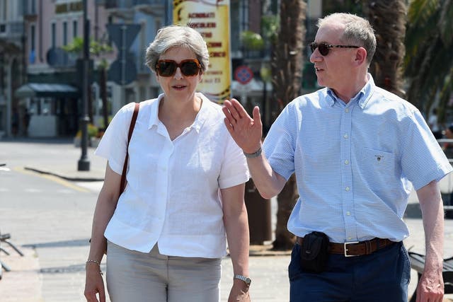 Theresa May is currently on holiday in Italy