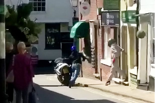 The robbers fleeing the jewellery store in Colchester town centre