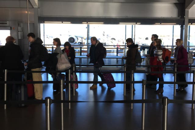 Going places:  Ryanair passengers are once again stranded at Stansted
