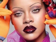 Rihanna appears on British Vogue with super slim eyebrows