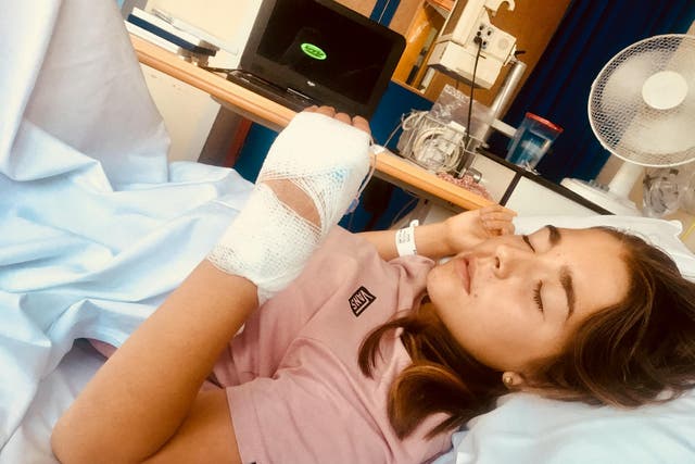Erin Town, 12, had to go on a drip after she was discharged from hospital and then suddenly became ill again