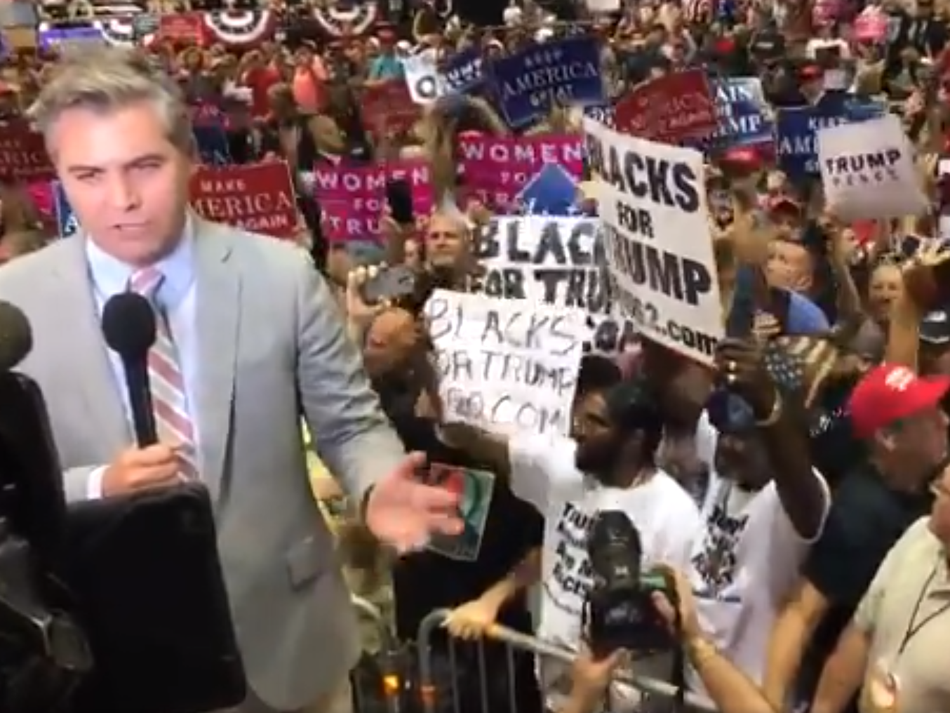 Trump supporters filmed hurling sustained abuse at journalists following Make America Great Again rally