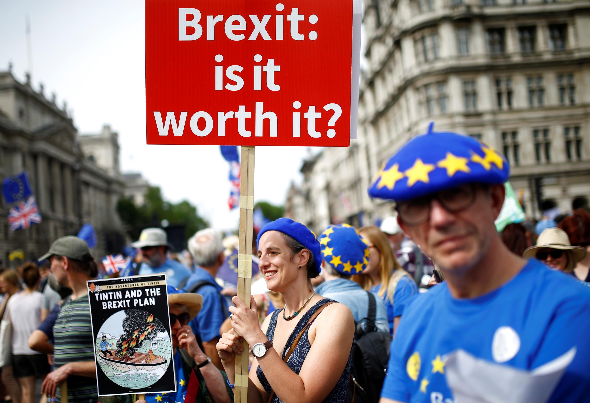 Anti-Brexit protests took place in London last month