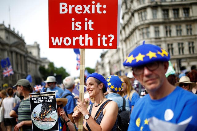 Anti-Brexit protests took place in London last month