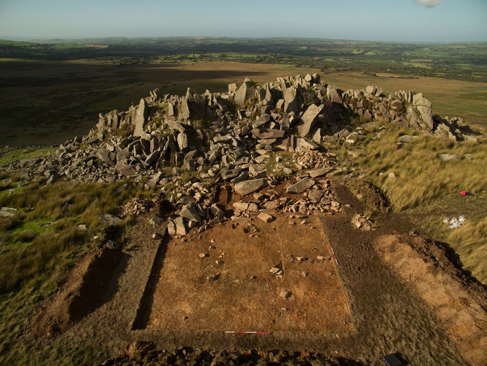 Excavations at one of the recently identified bluestone quarries, at Carn Goedog, Pembrokeshore, west Wales