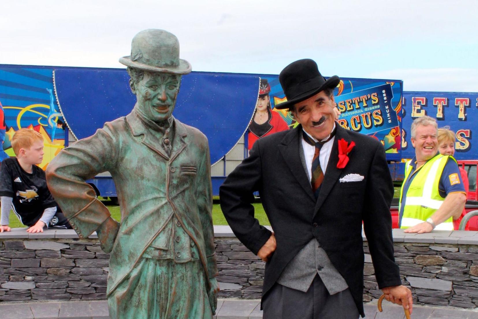 Double act: the Chaplin statue commemorates his love of Waterville (Ronan J O’Shea)