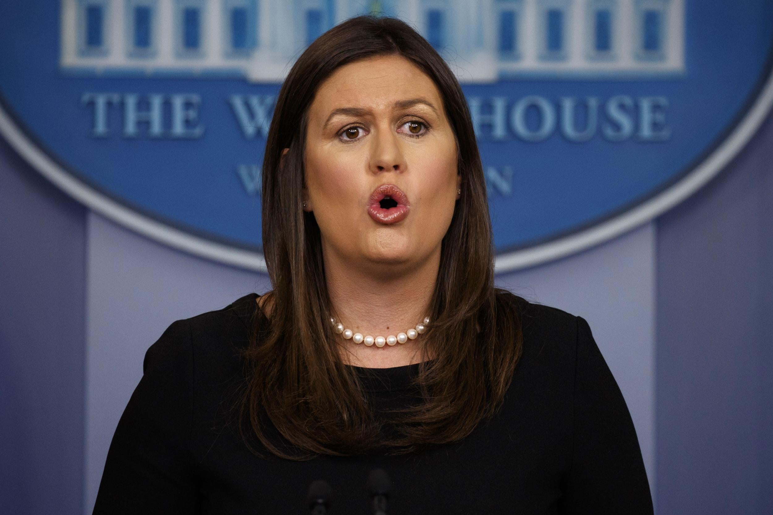 Sarah Sanders refuses to say press is not 'enemy of the people ' at White House briefing