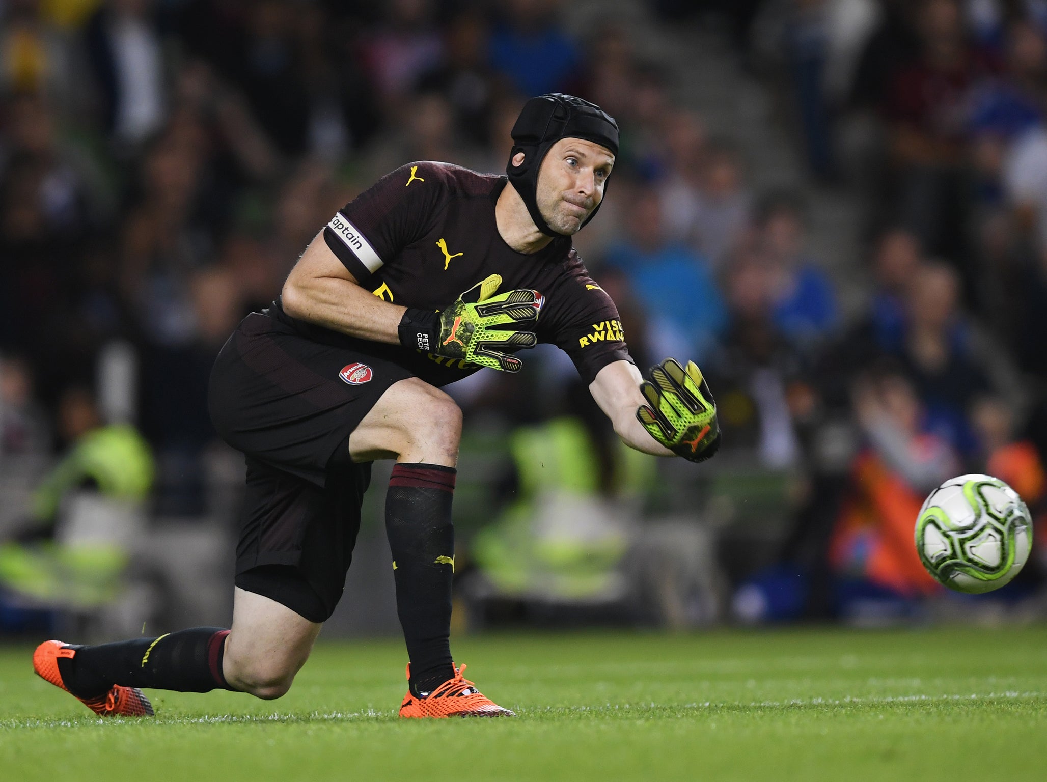 Petr Cech in action against Chelsea