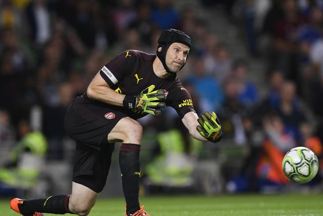 Petr Cech in action against Chelsea