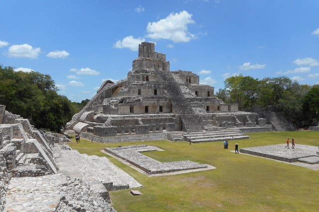 The Classic Maya civilisation collapsed 1,000 years ago leaving behind remnants such as the Edzna ruins at Campeche