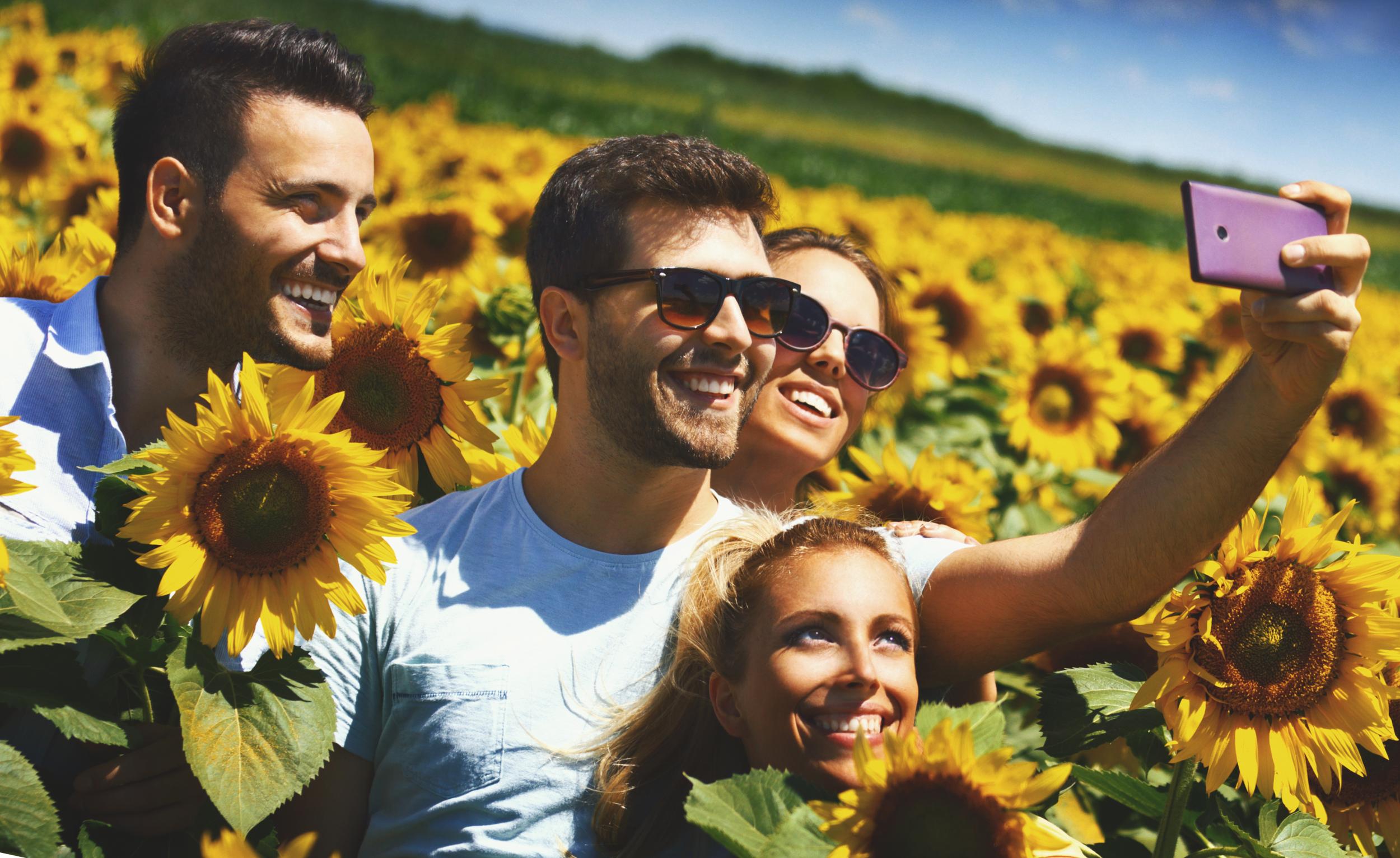 The enduring appeal of a sunflower selfie is irresistible