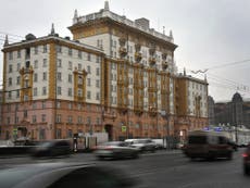 Suspected Russian spy caught working at US embassy in Moscow