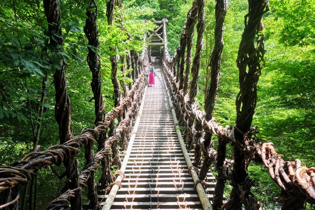 Iya Valley is known for its vine bridges