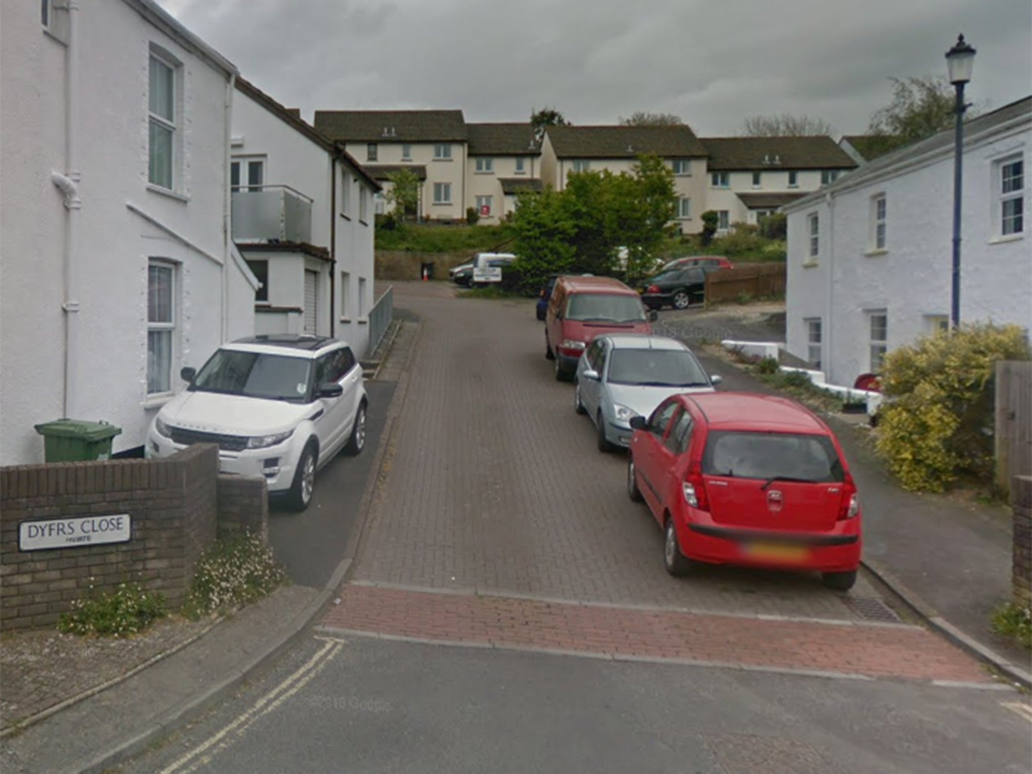 The incident took place on Dyers Close, Braunton, North Devon