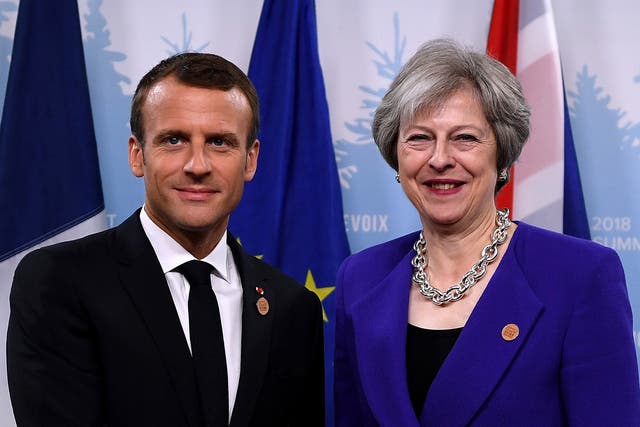 Theresa May travelled to Emmanuel Macron's holiday home earlier this month in a bid to win his support for her Chequers plan