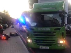 Waitrose lorry driver 'crashes into moped thieves' during police chase