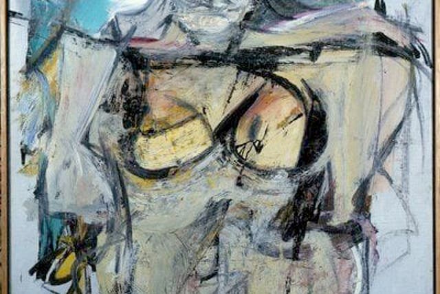 "Woman-Ochre" by Willem de Kooning
