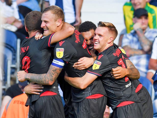 Bolton Wanderers players celebrate