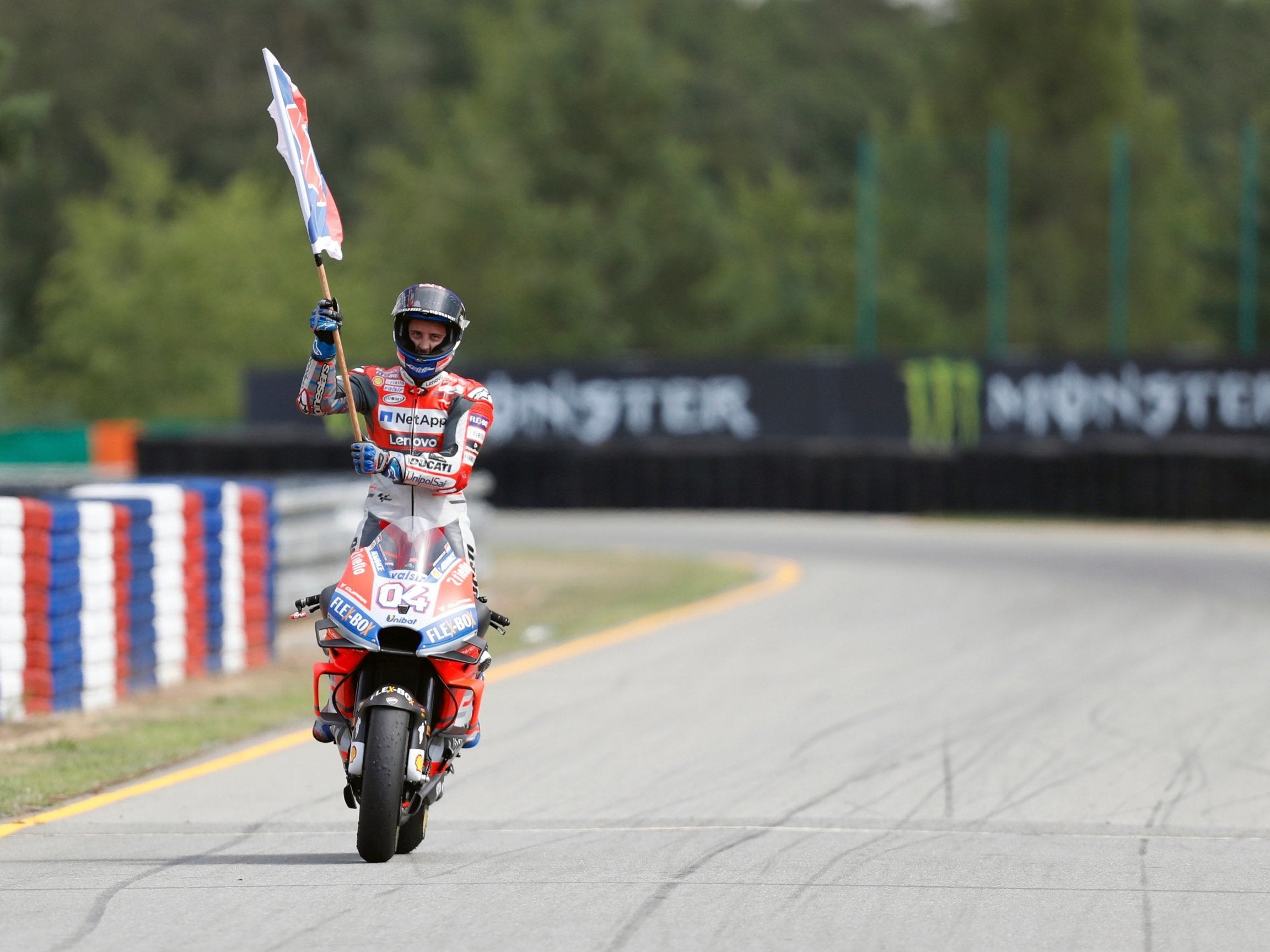 Dovizioso celebrates Ducati's first win at Brno since 2007
