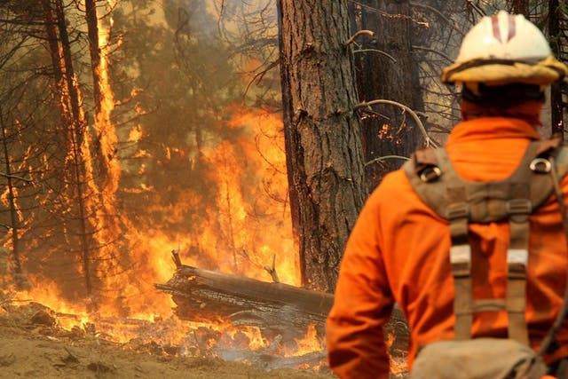 California firefighters are attempting to gain control over multiple wildfires raging across the state