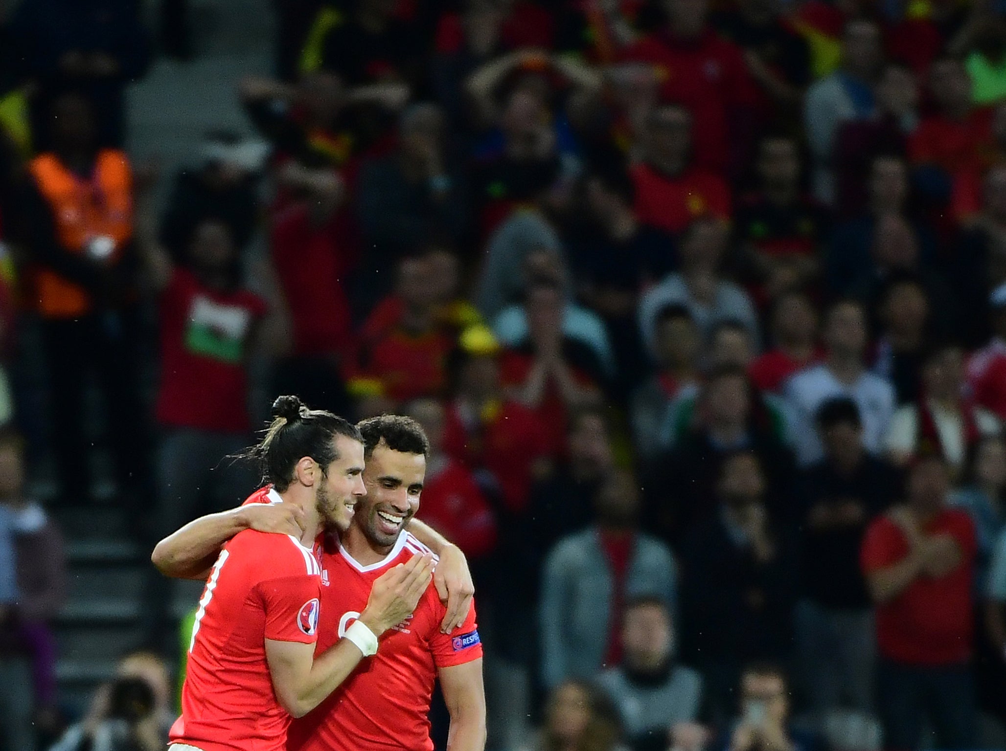 Hal Robson-Kanu after his famous goal for against Belgium at Euro 2016