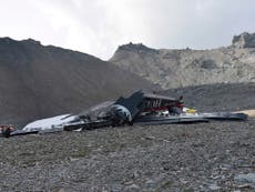 Plane crashes into mountain in Swiss Alps, killing all 20 aboard