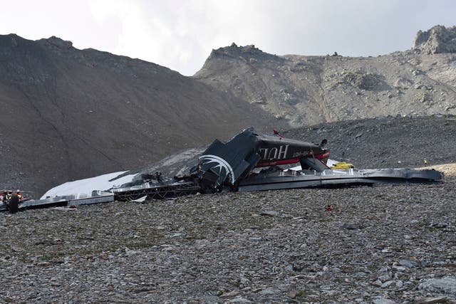 The plane was near vertical when it crashed at high speed with only the tail section intact