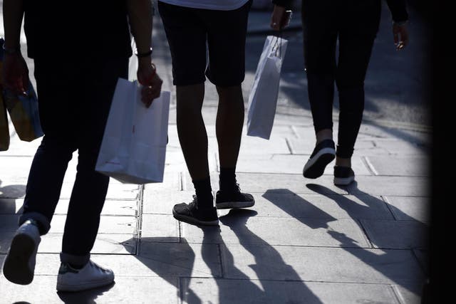 The hot weather has encouraged shoppers to hit the high street