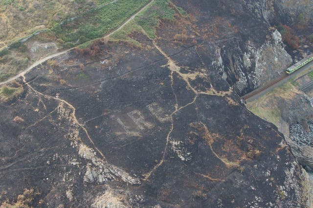 The massive World War Two 'Eire' sign uncovered by Irish wildfires