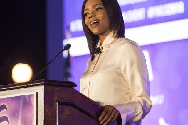 Conservative commentator, Candace Owens, speaks at the Turning Point USA Young Womens Leadership Summit in Dallas, Texas, on June 16, 2018