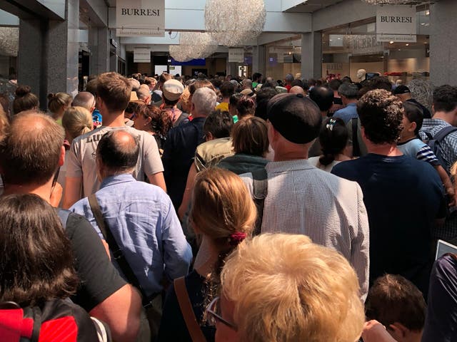 Federal police stopped boarding at part of the airport’s Terminal 1 and evacuated part of the security area
