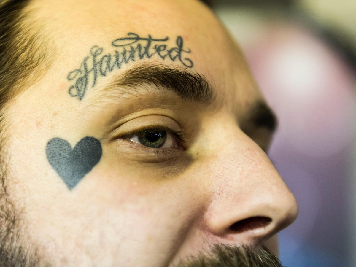 Eye-Catching Face Tattoo Ideas Above Eyebrow