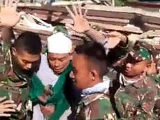 Man pulled alive from rubble of mosque after Lombok earthquake