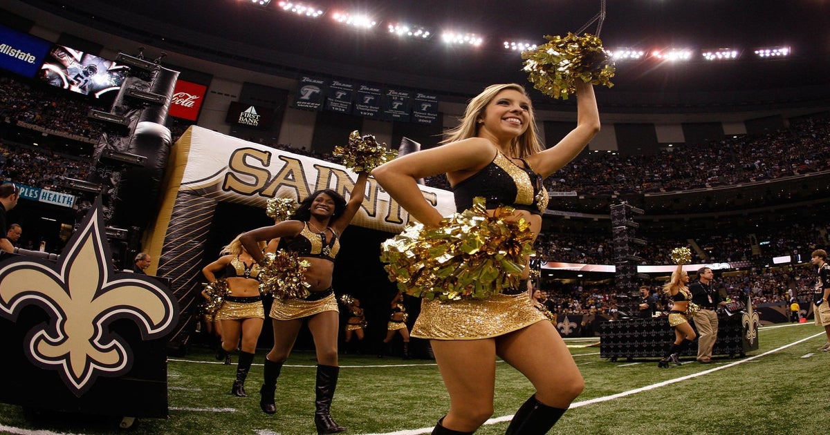 New Orleans Saint's first male cheerleader dances on the field