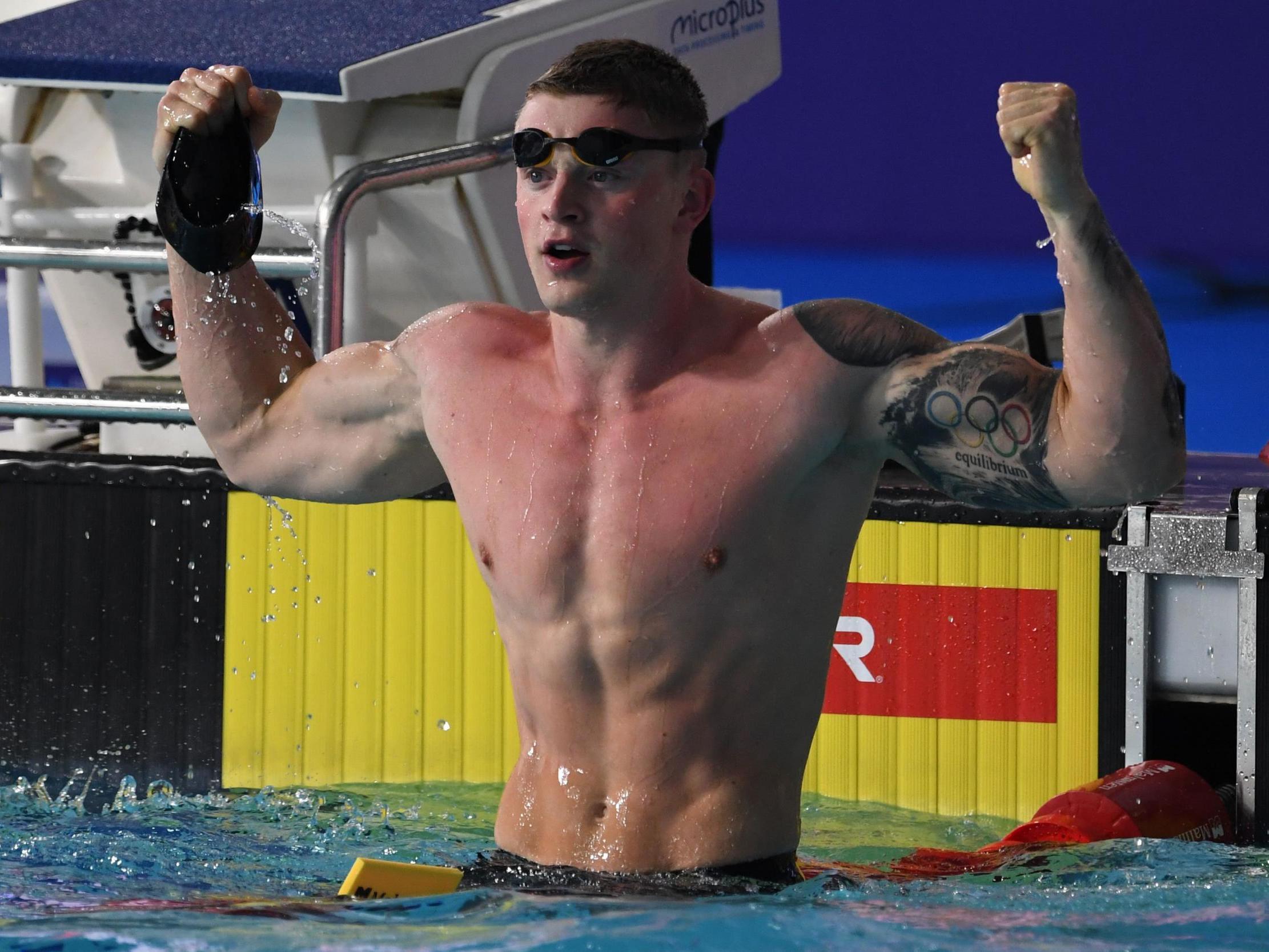 The Briton celebrates yet another gold medal victory
