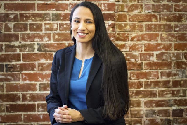 This undated photo released by the Sharice for Congress campaign shows Kansas Democratic congressional candidate Sharice Davids, who became the state's first Native American and gay nominee for Congress after prevailing in a close six-candidate Democratic primary Tuesday, Aug. 7, 2018