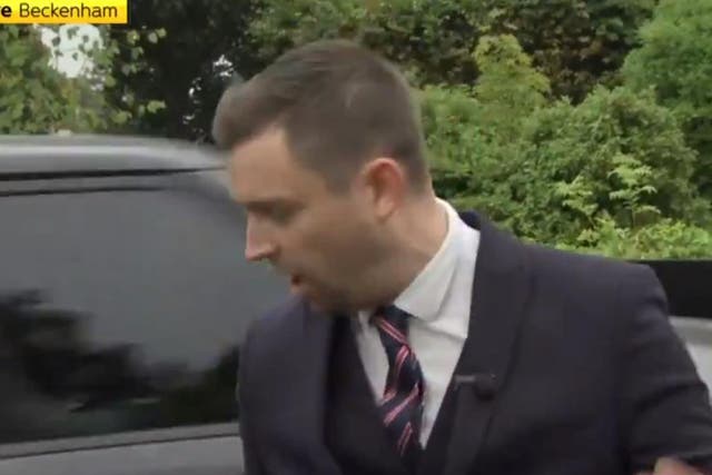 Sky Sports presenter Michael Bridge splashed outside Crystal Palace