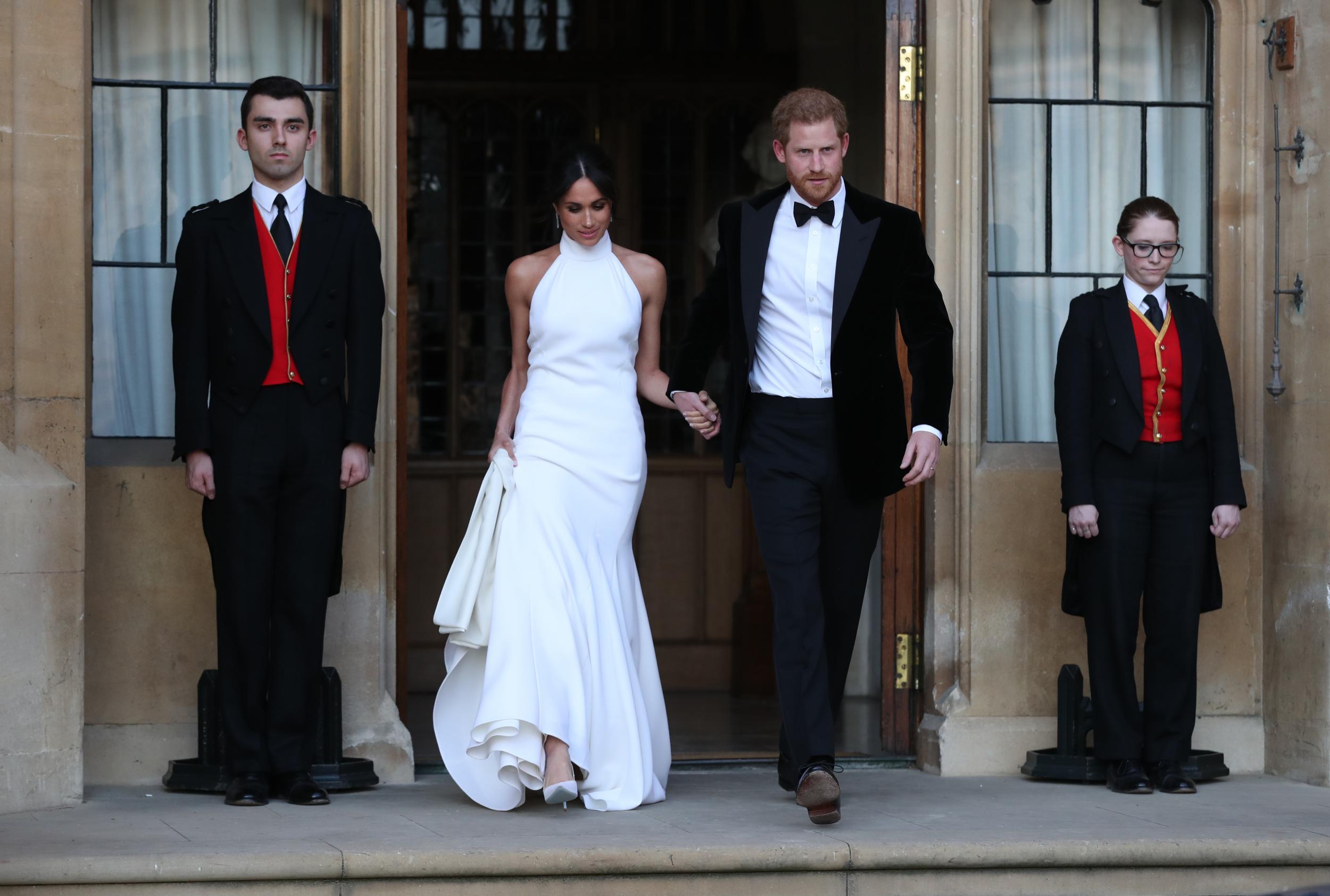 Meghan markle halter outlet wedding dress