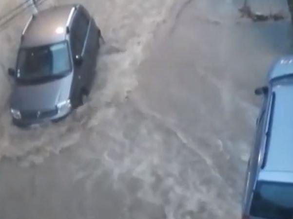 Video captured by Gwendolina Ardit shows cars engulfed in floodwaters in southern France