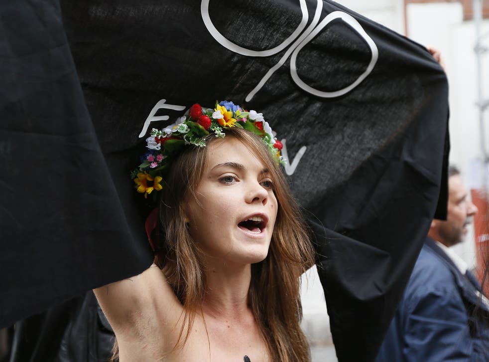 The Femen activist often led bare-breasted demonstrations, saying ‘naked bodies and politics: it’s an explosive combination’