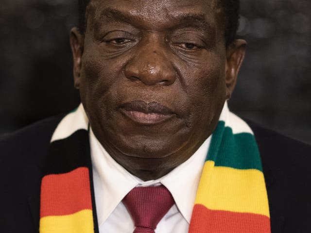 Emmerson Mnangagwa was scheduled to be inaugurated on Sunday