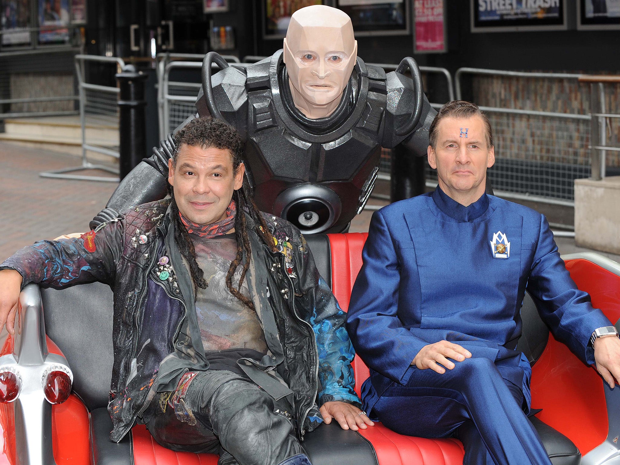 Craig Charles (left), Dave Lister (middle) and Robert Llewellyn star in Red Dwarf, one of Dave and Gold's most popular programmes