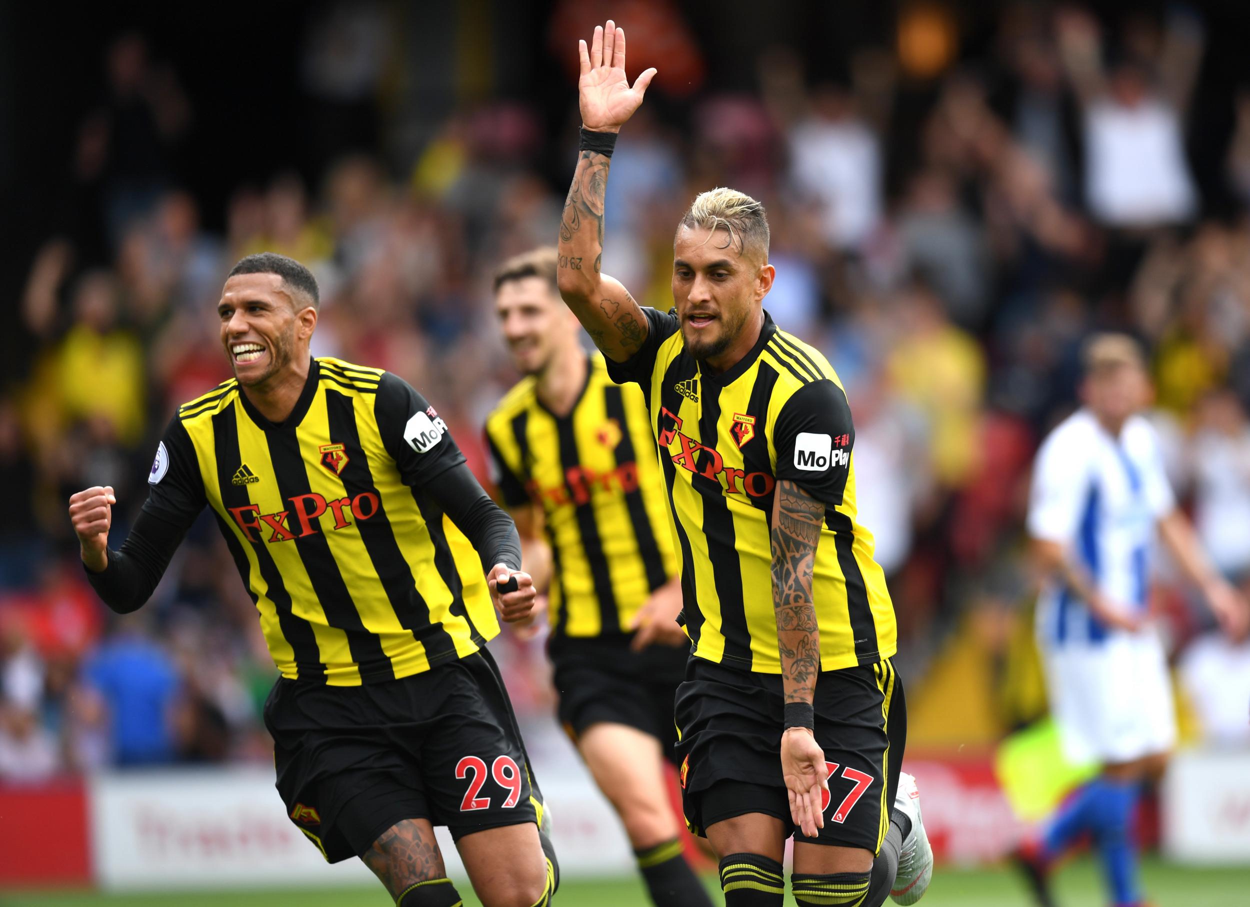 Roberto Pereyra scored for Watford in their 2-1 win against Brighton