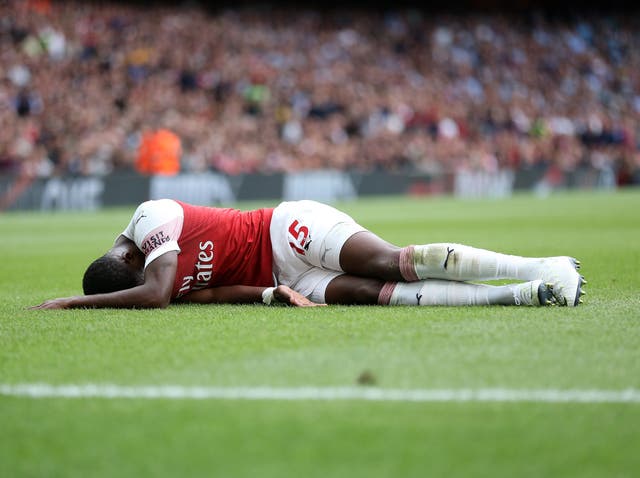 Maitland-Niles was forced off injured