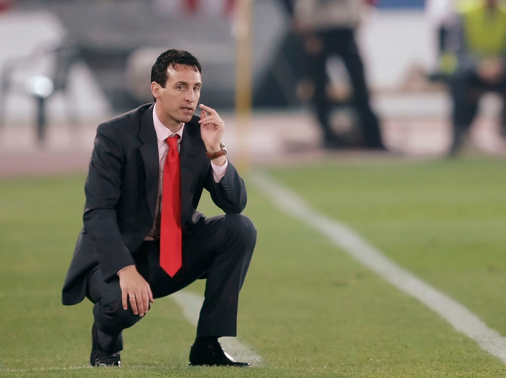 Emery on the touchline during his days as Almeria boss
