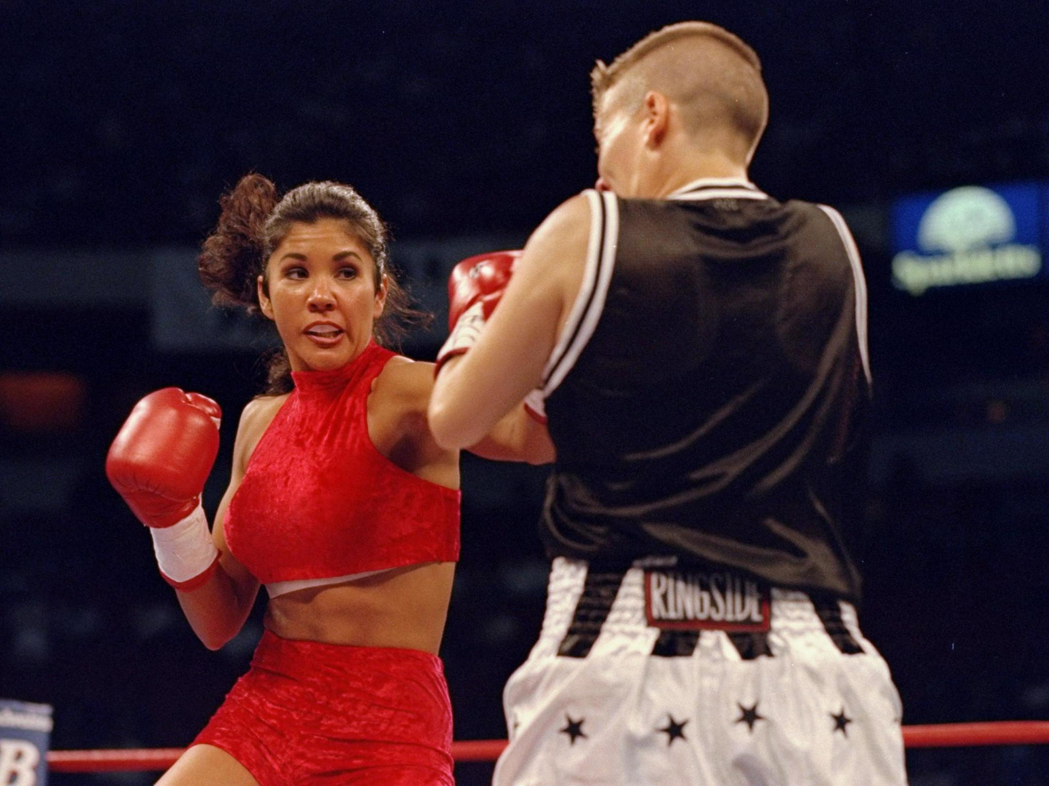 Mia St John during her early boxing days