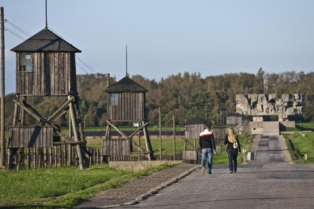 Two Israeli pupils reportedly stripped naked at Majdanek, a former death camp in Poland