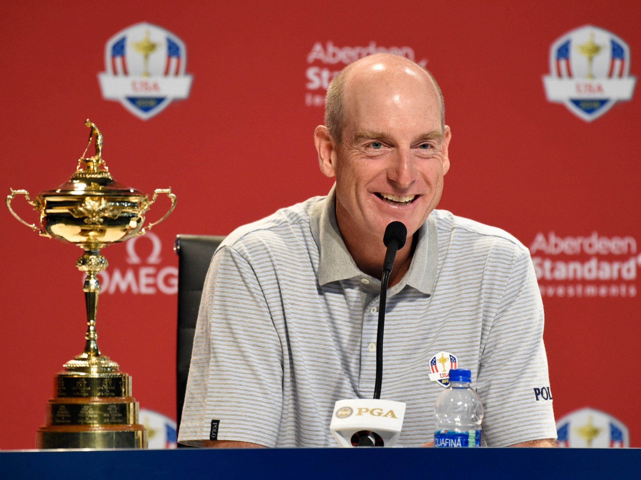 Jim Furyk will replace Tiger Woods as his vice-captain if he is selected on his 12-man team