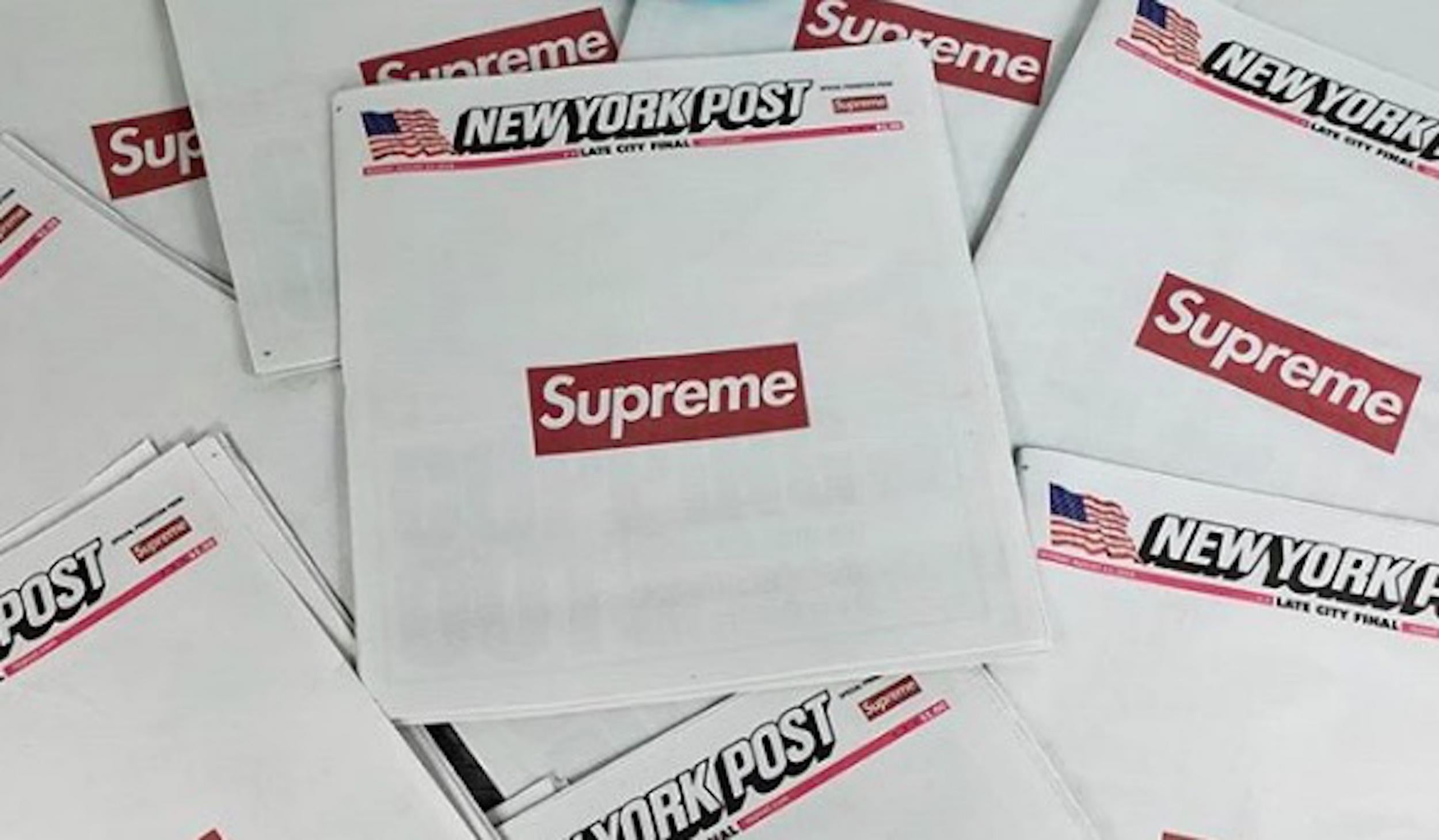 BRAND NEW New York Post x Supreme Newspaper August 13 2018 FREE SHIPPING 